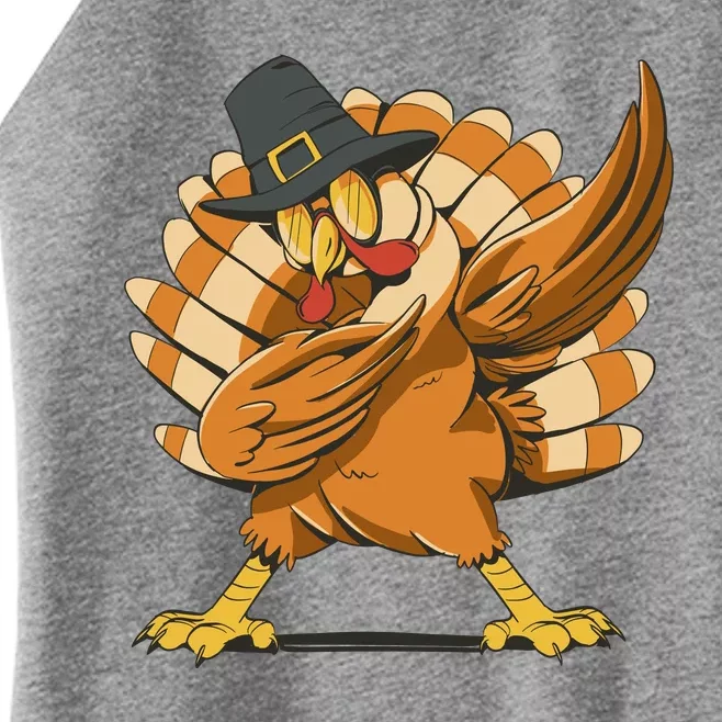 Thanksgiving Turkey Dabbing Funny Women’s Perfect Tri Rocker Tank