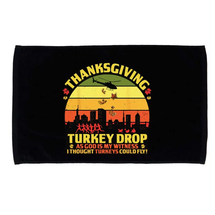 Thanksgiving Turkey Drop As God Is My Witness Turkeys Fly Microfiber Hand Towel