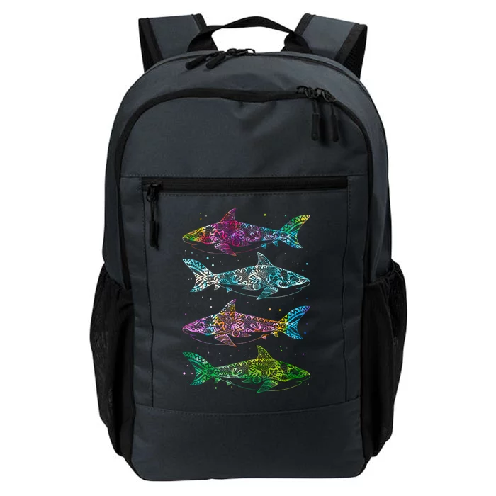 Tattoo Tie Dye Sharks Daily Commute Backpack