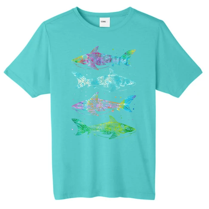 Tattoo Tie Dye Sharks ChromaSoft Performance T-Shirt