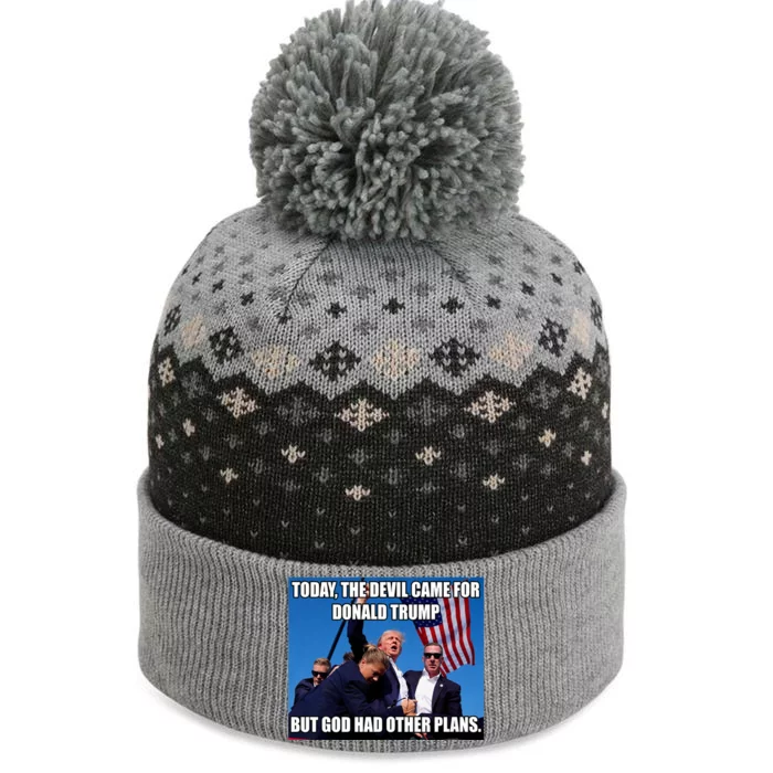 Today The Devil Came For Trump But God Had Other Plans Trump Shot Fist Rally The Baniff Cuffed Pom Beanie