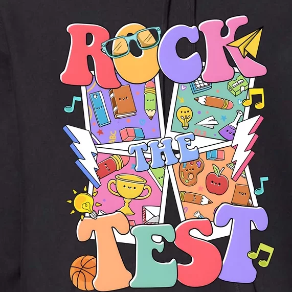 Teacher Test Day Rock The Test Premium Hoodie