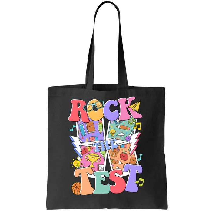 Teacher Test Day Rock The Test Tote Bag