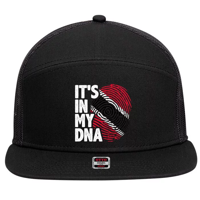 Trinidadian Tobagonian Dna Trinidad And Tobago Flag 7 Panel Mesh Trucker Snapback Hat