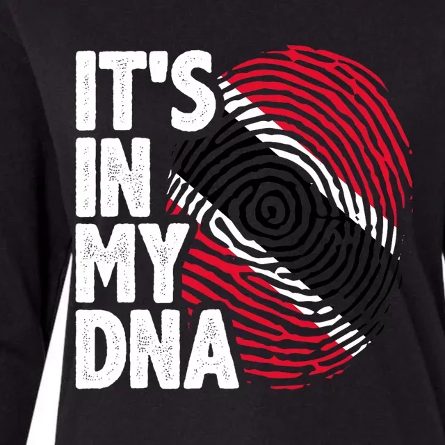 Trinidadian Tobagonian Dna Trinidad And Tobago Flag Womens Cotton Relaxed Long Sleeve T-Shirt