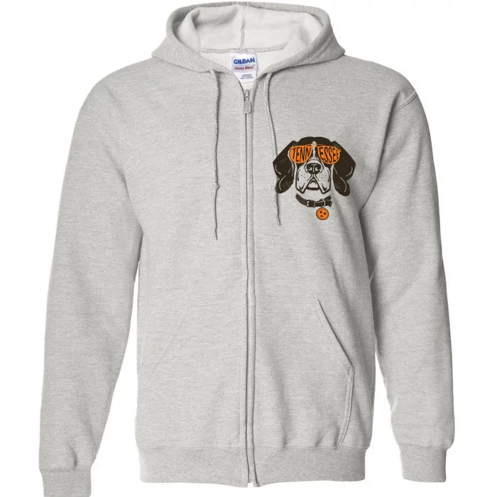 Tennessee Tn Dog State Flag Tn Lover Outfit Full Zip Hoodie