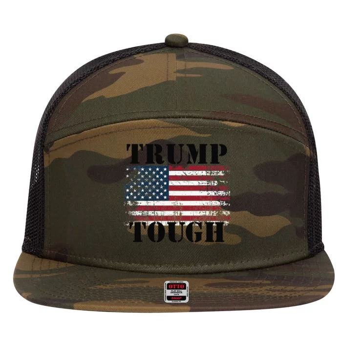 Trump Tough Donald Trump President Usa America Trump Tough 7 Panel Mesh Trucker Snapback Hat