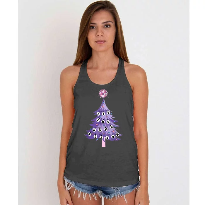 Tis The Damn Season Xmas Christmas Funny Concert Women's Knotted Racerback Tank