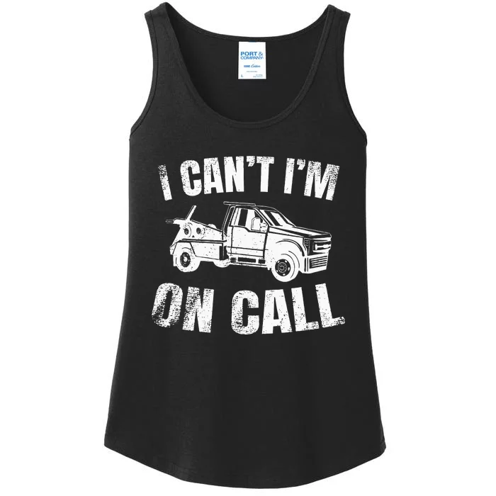 Tow Truck Driver Breakdown Lorry Thin Yellow Line Trucker Ladies Essential Tank