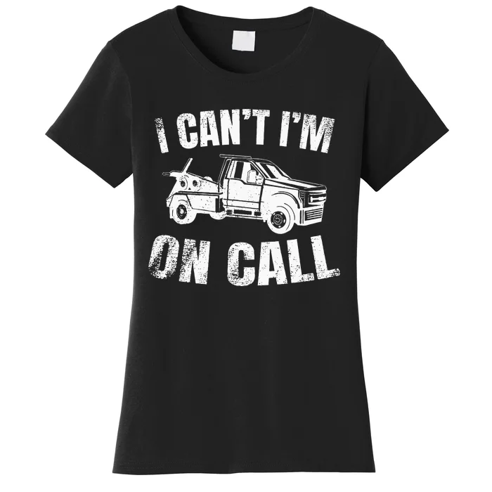 Tow Truck Driver Breakdown Lorry Thin Yellow Line Trucker Women's T-Shirt