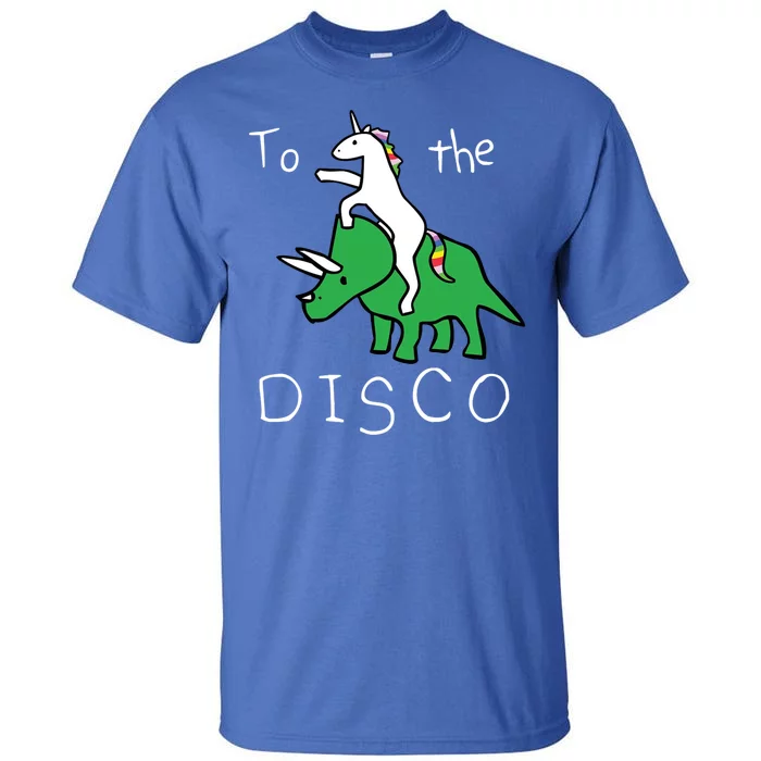 To The Disco 80s Party Unicorn Dino Disco Tall T-Shirt