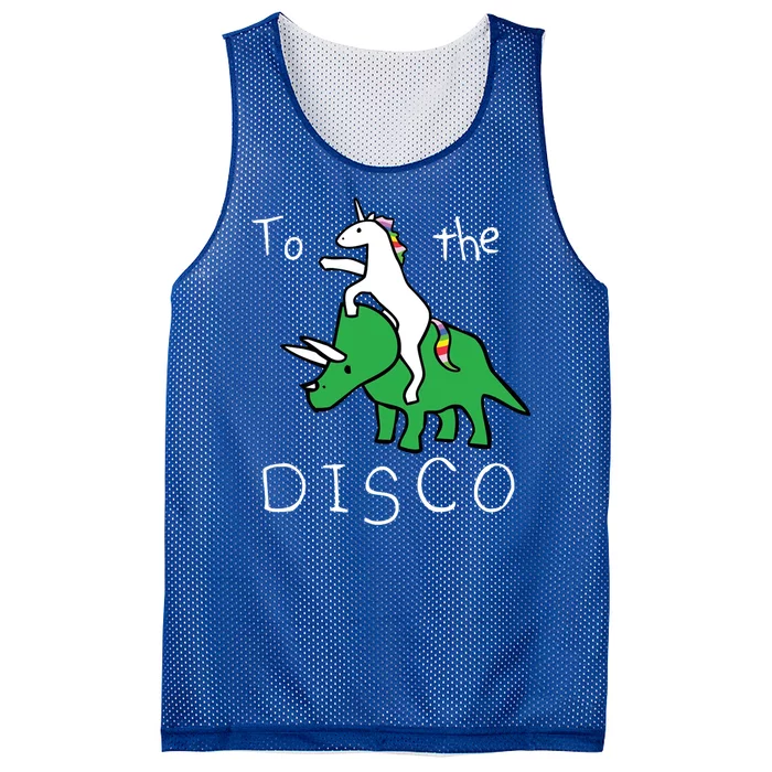 To The Disco 80s Party Unicorn Dino Disco Mesh Reversible Basketball Jersey Tank