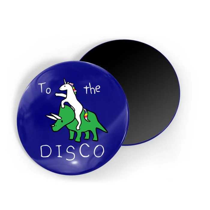 To The Disco 80s Party Unicorn Dino Disco Magnet