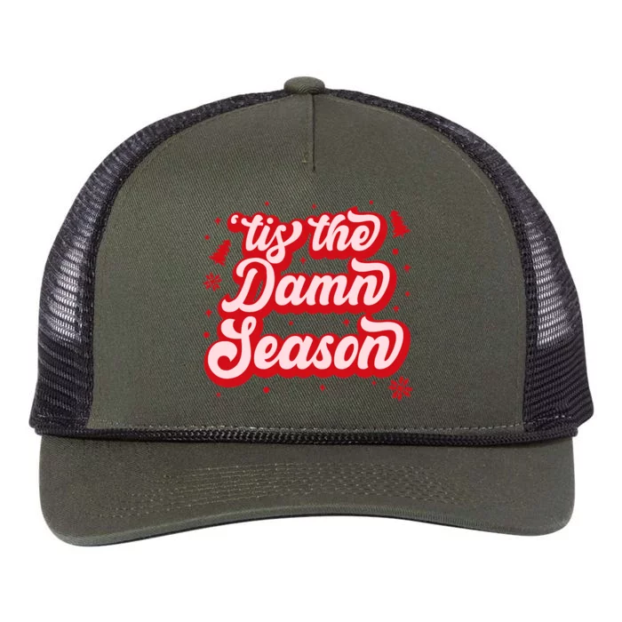 Tis The Damn Season Evermore Christmas Taylor Lover Xmas Retro Rope Trucker Hat Cap