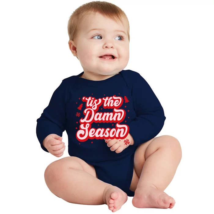 Tis The Damn Season Evermore Christmas Taylor Lover Xmas Baby Long Sleeve Bodysuit