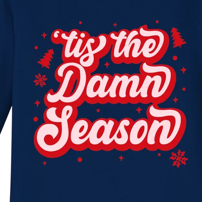 Tis The Damn Season Evermore Christmas Taylor Lover Xmas Baby Long Sleeve Bodysuit