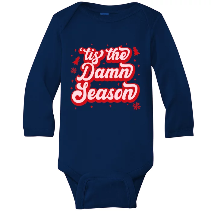 Tis The Damn Season Evermore Christmas Taylor Lover Xmas Baby Long Sleeve Bodysuit