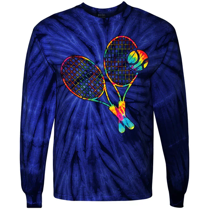 Tennis Tie Dye Rainbow Boy Teenage Girl Cool Tie-Dye Long Sleeve Shirt