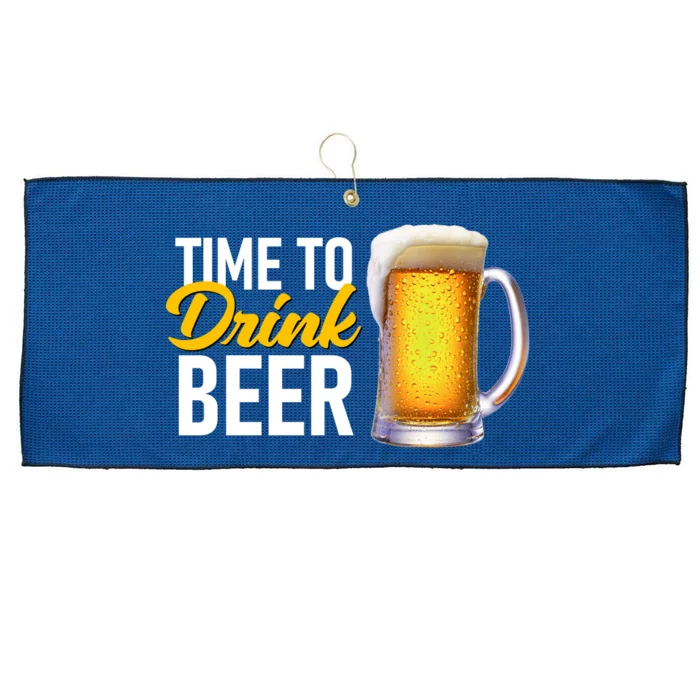 Time To Drink Beer Large Microfiber Waffle Golf Towel