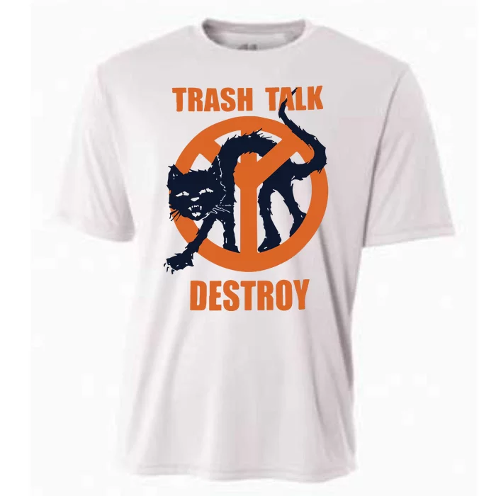 Trash Talk Destroy Black Cat Cooling Performance Crew T-Shirt