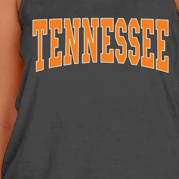 Tennessee Throwback Design Classic Women's Knotted Racerback Tank