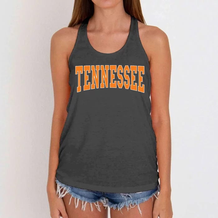 Tennessee Throwback Design Classic Women's Knotted Racerback Tank