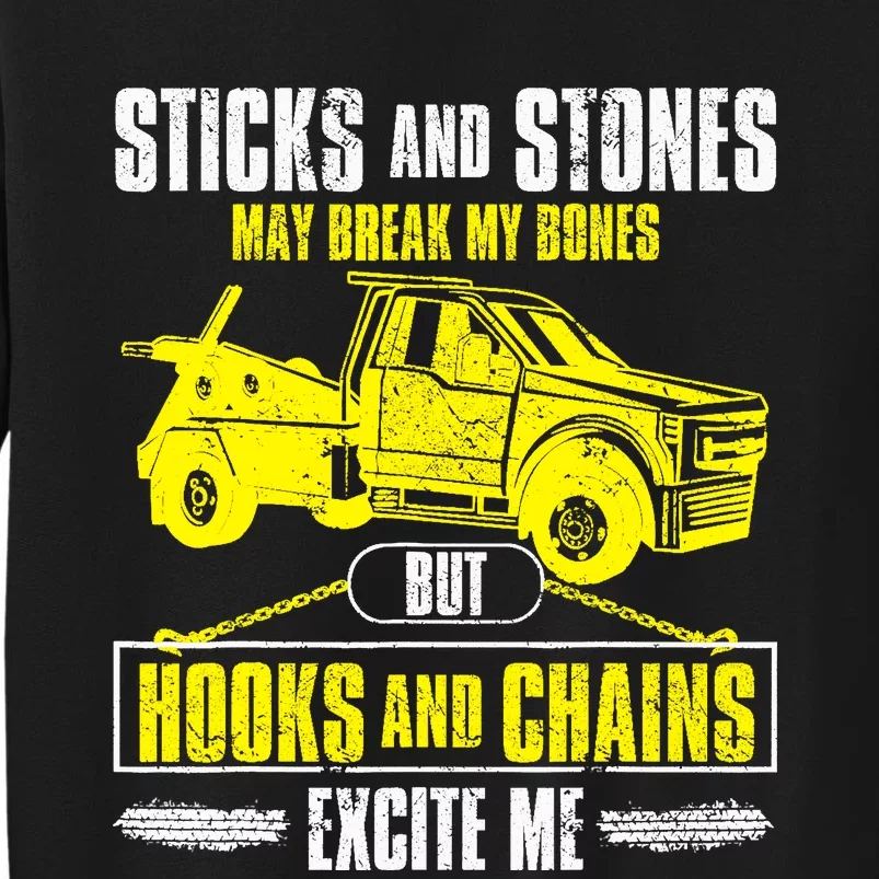 Tow Truck Driver Breakdown Lorry Thin Yellow Line Trucker Sweatshirt