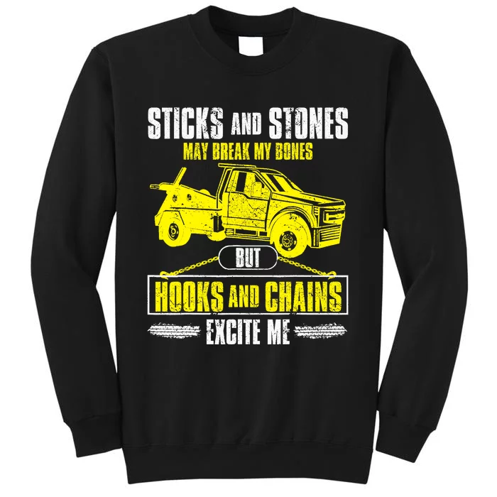 Tow Truck Driver Breakdown Lorry Thin Yellow Line Trucker Sweatshirt