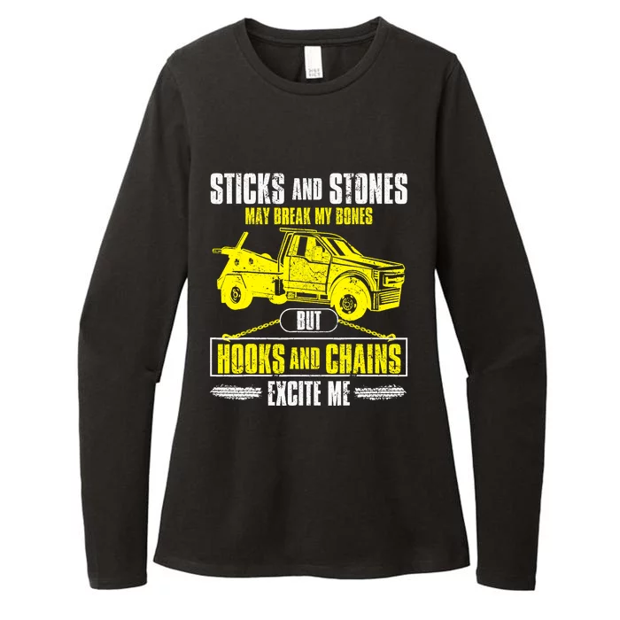 Tow Truck Driver Breakdown Lorry Thin Yellow Line Trucker Womens CVC Long Sleeve Shirt