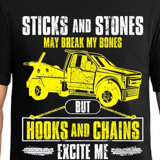 Tow Truck Driver Breakdown Lorry Thin Yellow Line Trucker Pajama Set