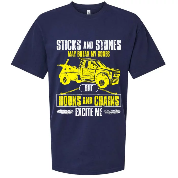 Tow Truck Driver Breakdown Lorry Thin Yellow Line Trucker Sueded Cloud Jersey T-Shirt