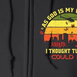 Thanksgiving Turkey Drop As God Is My Witness Turkeys Fly Full Zip Hoodie