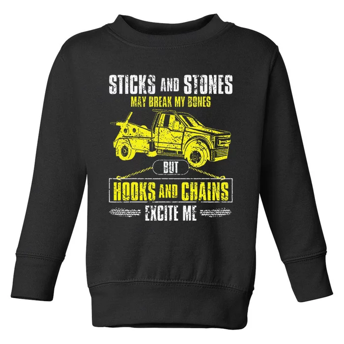 Tow Truck Driver Breakdown Lorry Thin Yellow Line Trucker Toddler Sweatshirt