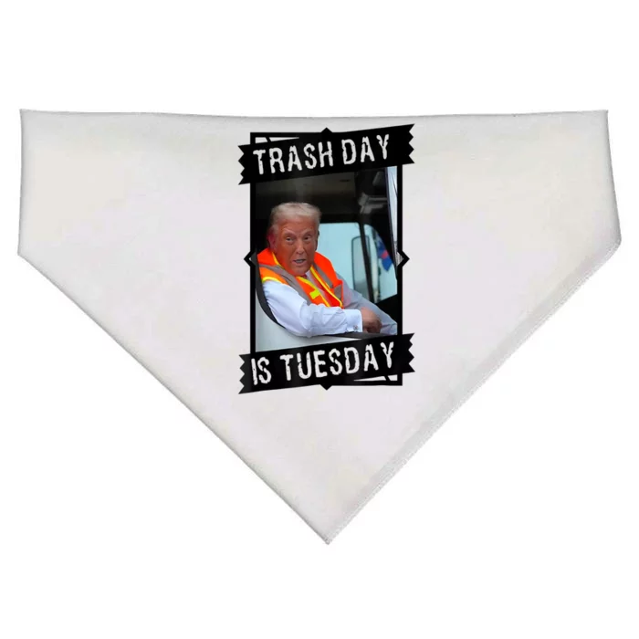 Truck Trash Day Is Tuesday Trump Garbage Gift USA-Made Doggie Bandana