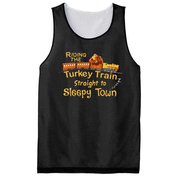 Thanksgiving Turkey Day Train Sleepy Town Mesh Reversible Basketball Jersey Tank