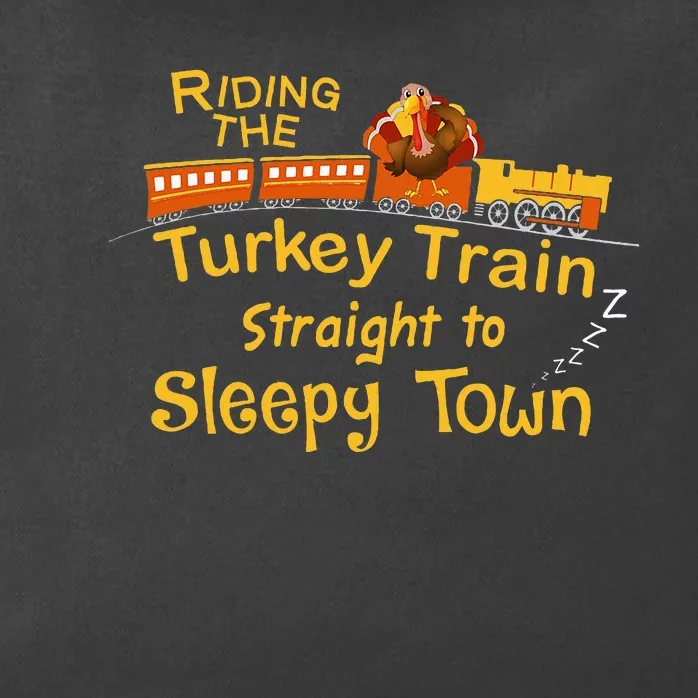 Thanksgiving Turkey Day Train Sleepy Town Zip Tote Bag