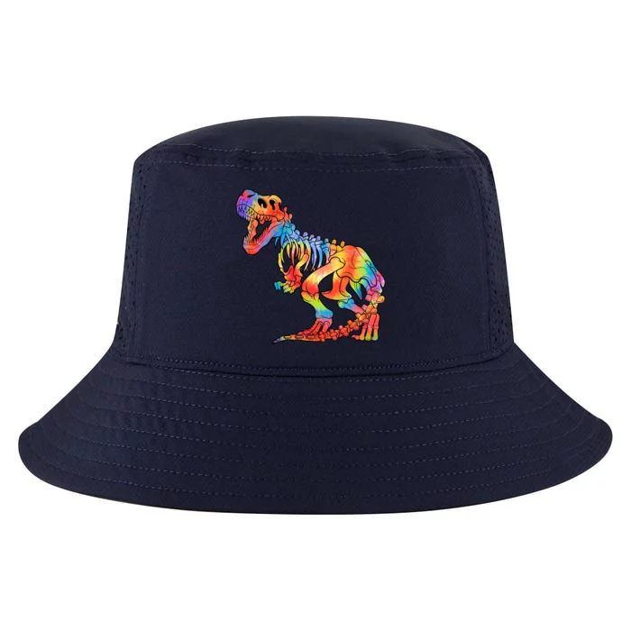 TRex Tie Dye Skeleton Dinosaurs Bones Paleontologist Fossil Gift Cool Comfort Performance Bucket Hat