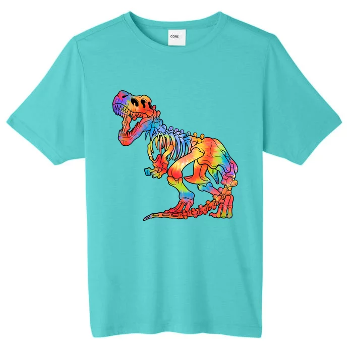 TRex Tie Dye Skeleton Dinosaurs Bones Paleontologist Fossil Gift ChromaSoft Performance T-Shirt