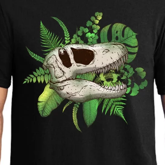 Tropical TRex Dinosaur Skull Pajama Set