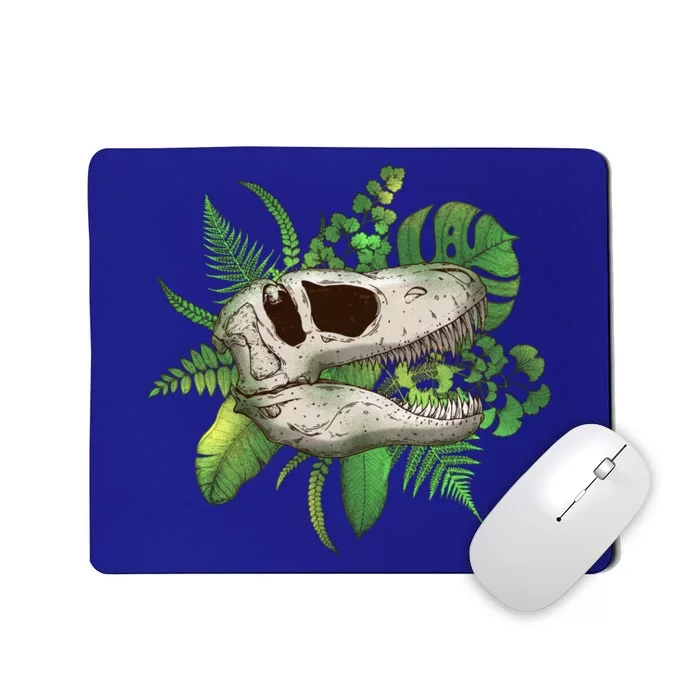 Tropical TRex Dinosaur Skull Mousepad