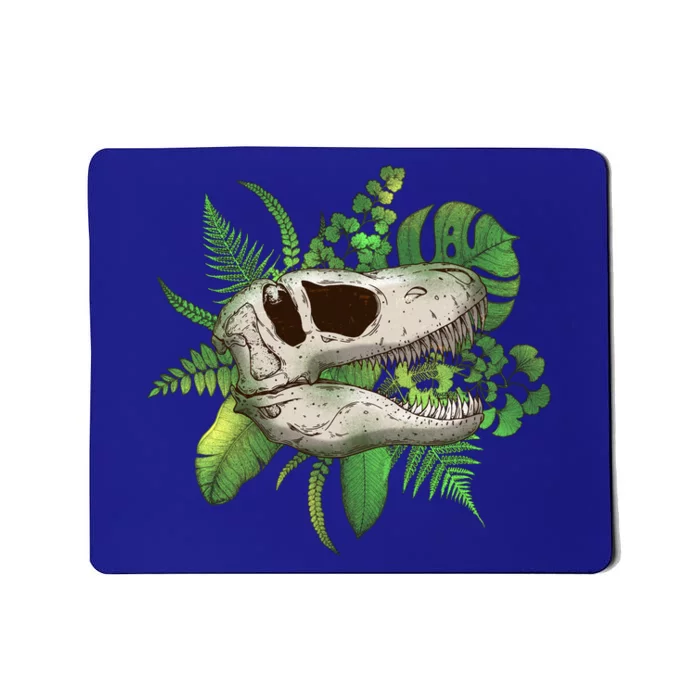 Tropical TRex Dinosaur Skull Mousepad