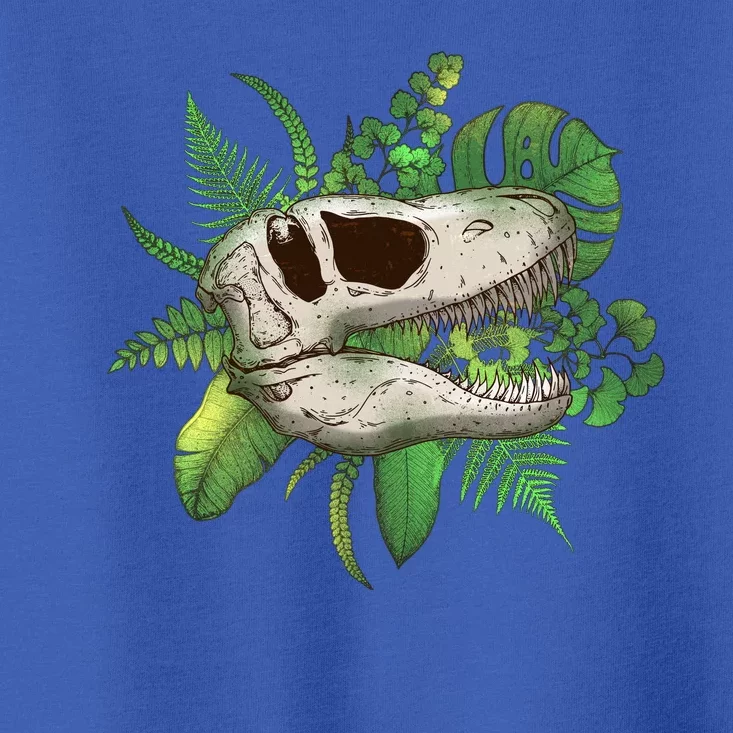 Tropical TRex Dinosaur Skull Toddler T-Shirt