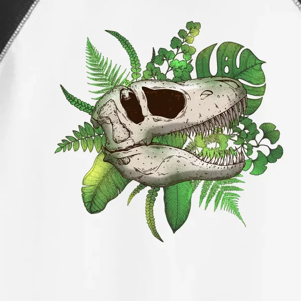 Tropical TRex Dinosaur Skull Toddler Fine Jersey T-Shirt