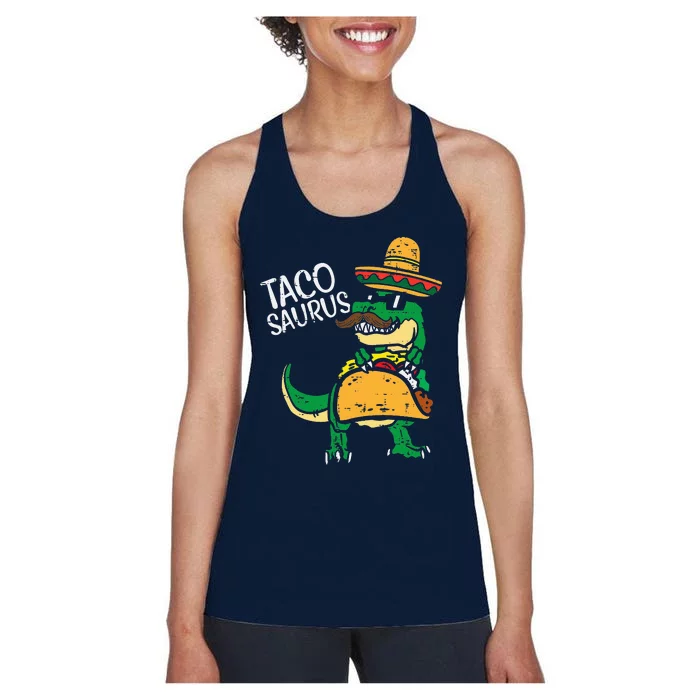 Tacosaurus Taco Dino Trex Cinco De Mayo Women's Racerback Tank