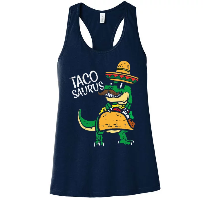 Tacosaurus Taco Dino Trex Cinco De Mayo Women's Racerback Tank