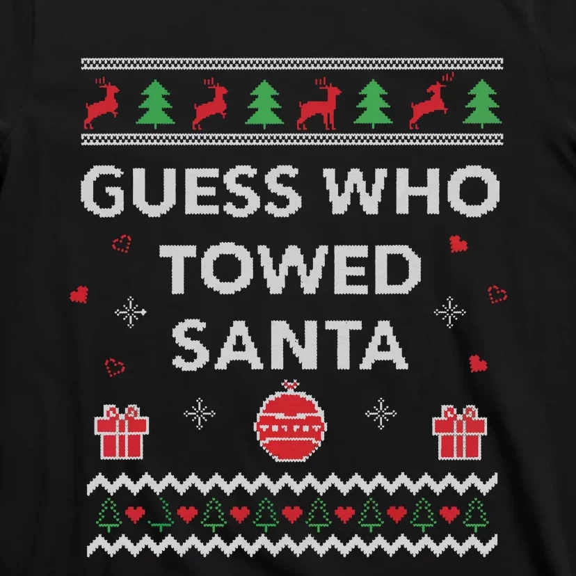 Tow Truck Driver Christmas Funny Xmas Design T-Shirt