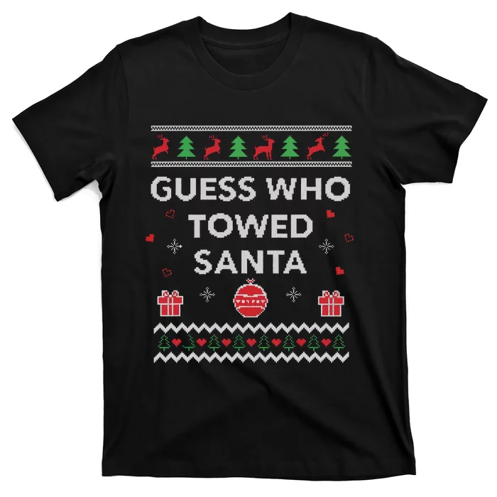 Tow Truck Driver Christmas Funny Xmas Design T-Shirt