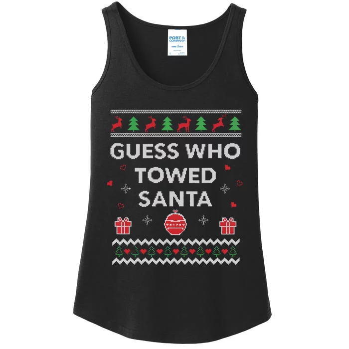 Tow Truck Driver Christmas Funny Xmas Design Ladies Essential Tank