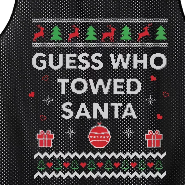 Tow Truck Driver Christmas Funny Xmas Design Mesh Reversible Basketball Jersey Tank