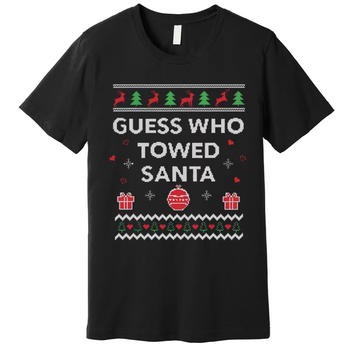 Tow Truck Driver Christmas Funny Xmas Design Premium T-Shirt